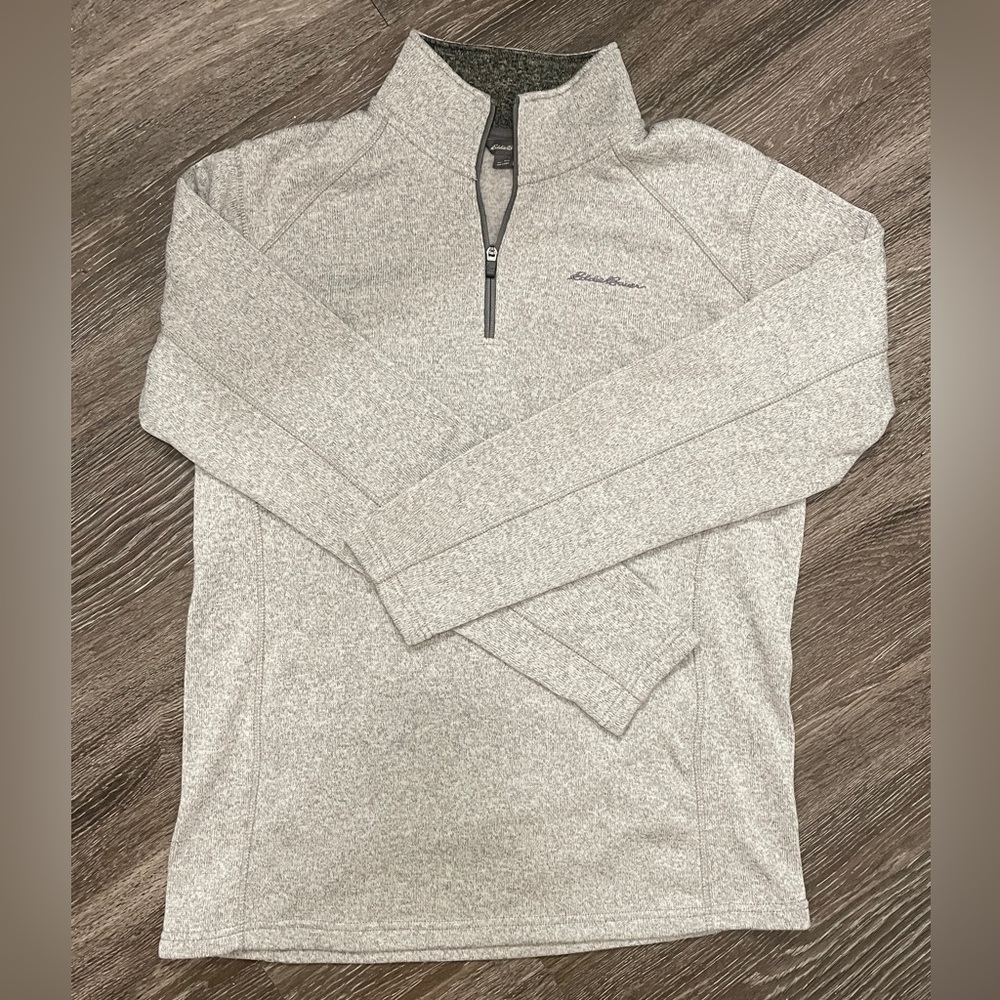 Eddie Bauer Grey Quarter Zip Fleece
